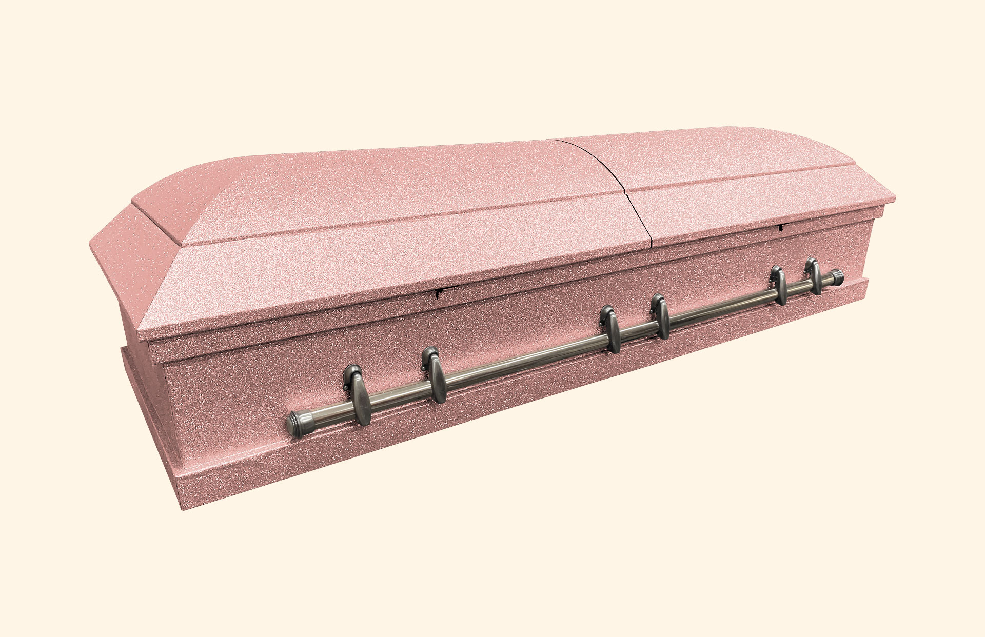 Alaska Glitter Rose Gold with silver handles